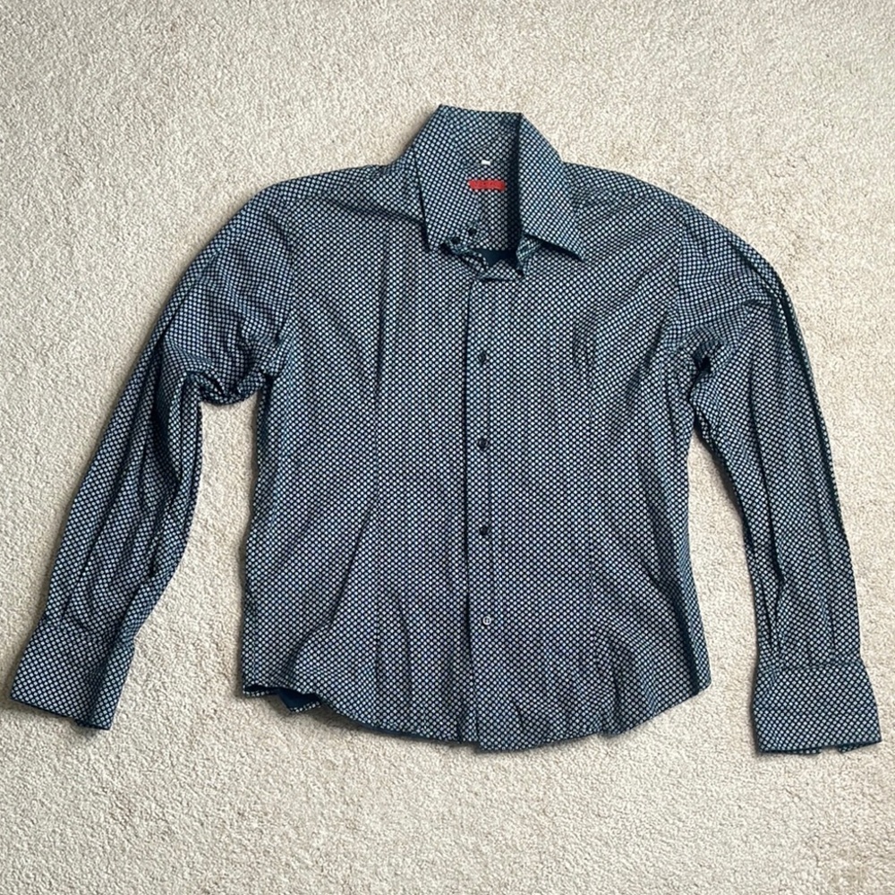 Casual Black and White Button Down Shirt
